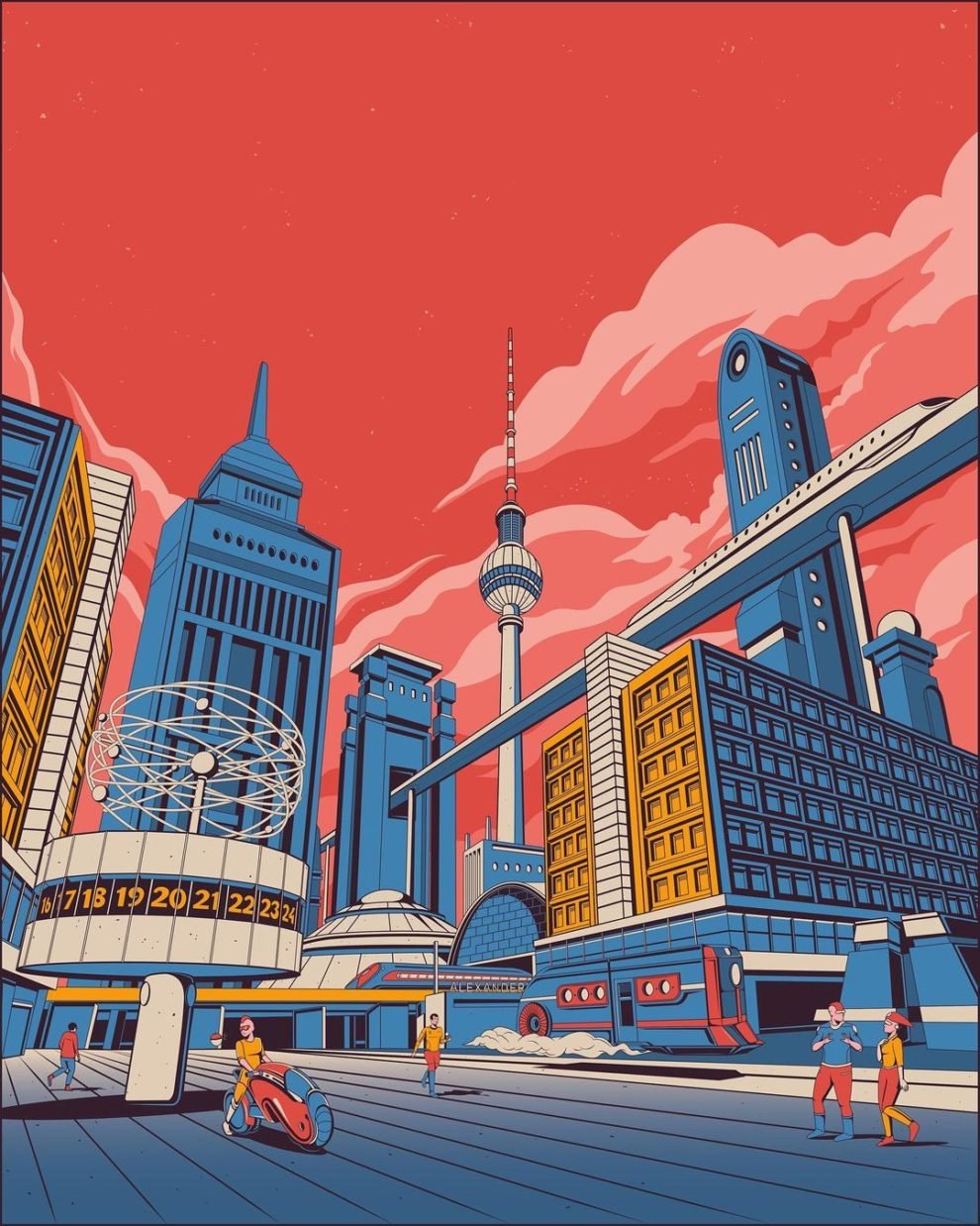 Exploring a Retrofuturistic Utopia with Art Deco and Cyberpunk