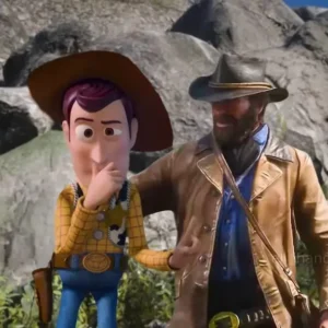 Toy Story’s Woody in Red Dead Redemption 2
