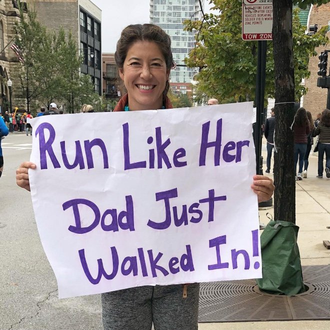 Funny marathon sign.