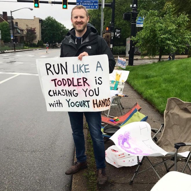 Funny marathon sign.