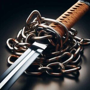 Forging a Katana Sword From A Rusty Iron Chain
