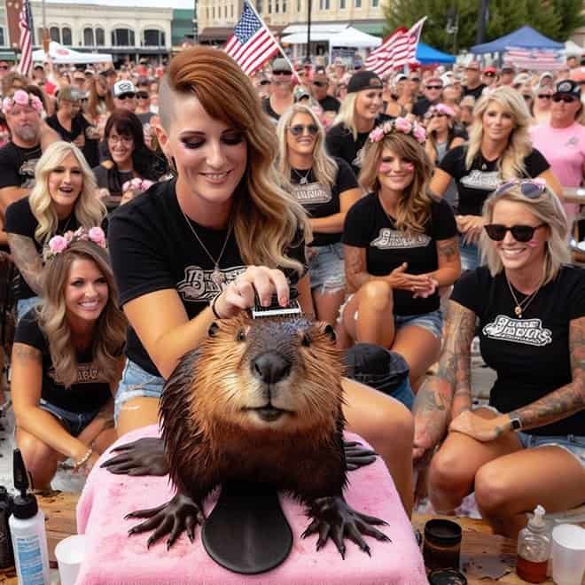 Annual beaver shaving competition.