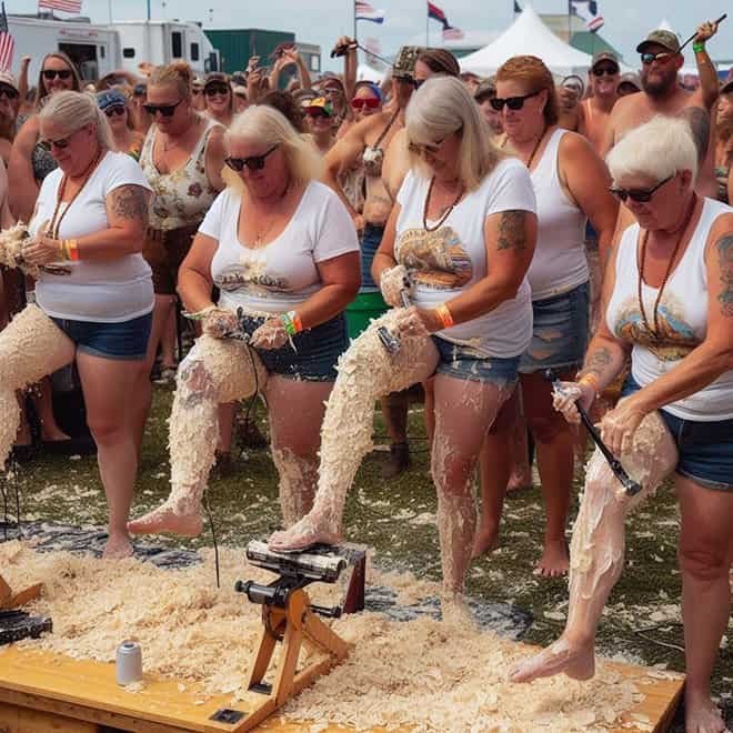 Annual beaver shaving competition.