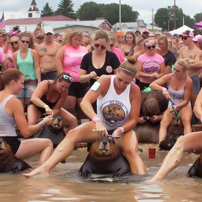 Annual beaver shaving competition.