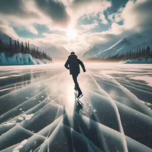 Ice Skating On Alaskan Lakes