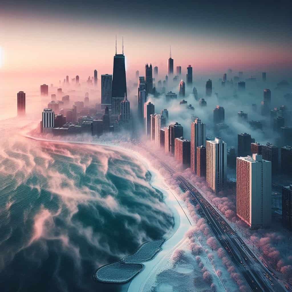 Arctic Sea Smoke Takes Over Chicago