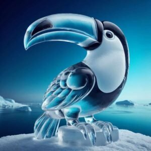 Witness the Spectacular Ice Carving of a Toucan