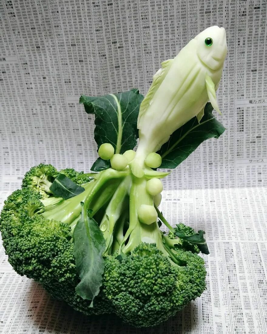 Gaku Carving A Food Carving Artist Changes Vegetables And Fruits Into Surprising Artworks New Pics 65d49f1d99ae6 Jpeg 880