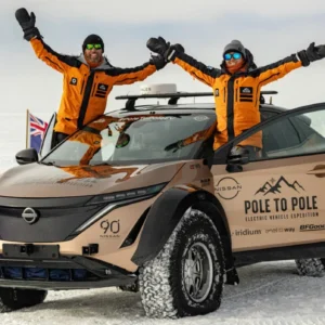 Adventurers Drive Nissan Ariya EV from North Pole to Antarctica