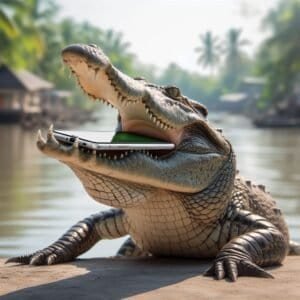 Caught On Camera: Alligator’s Epic Snack Attack On Phone