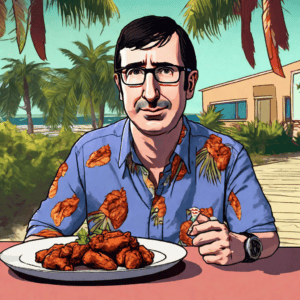 John Oliver's Hilarious Hot Wings Challenge Will Leave You in Stitches