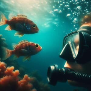 Unbelievable Friendship: Wild Fish and Diver Form Unbreakable Bond