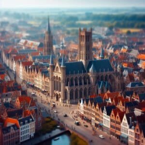 Explore the Fairy tale Beauty of Belgian Bruges in Tilt-Shift Magic
