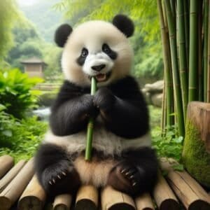 Meet Meng Er: The Extraordinary Panda with a Bamboo-Breaking Skill Unlike Any Other