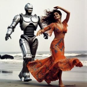 Unbelievable Fusion: Beautiful Woman Dances Around Bangladesh Robocop