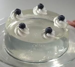 Sparkly transparent cake
