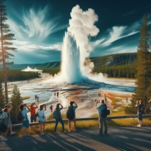 Geyser Explodes In Yellowstone National Park