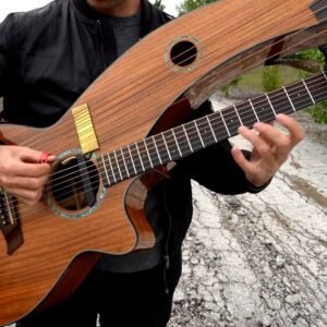 Musician Plays Stunning "Thunderstruck" Cover on Harp Guitar